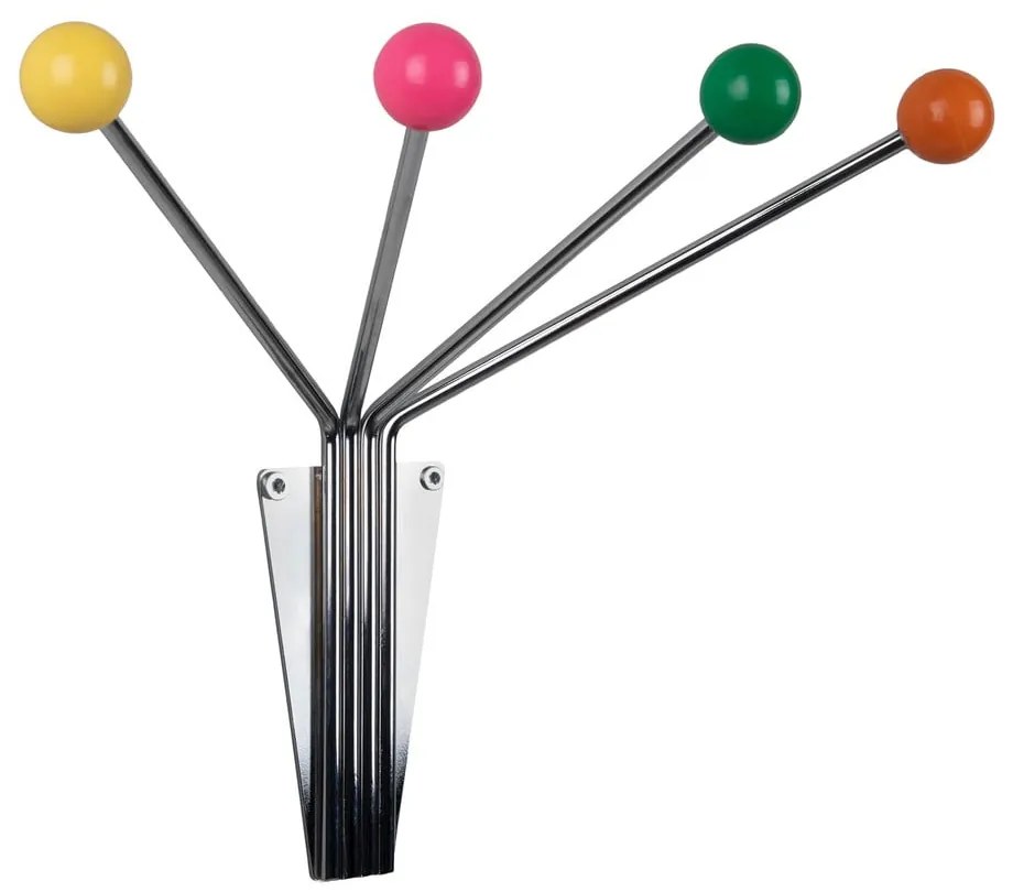 Метална закачалка за стена в сребристо Neptune - PT LIVING