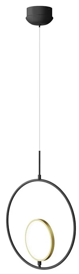 Aigostar - LED Пендел LED/15W/230V 6500K черен/златист