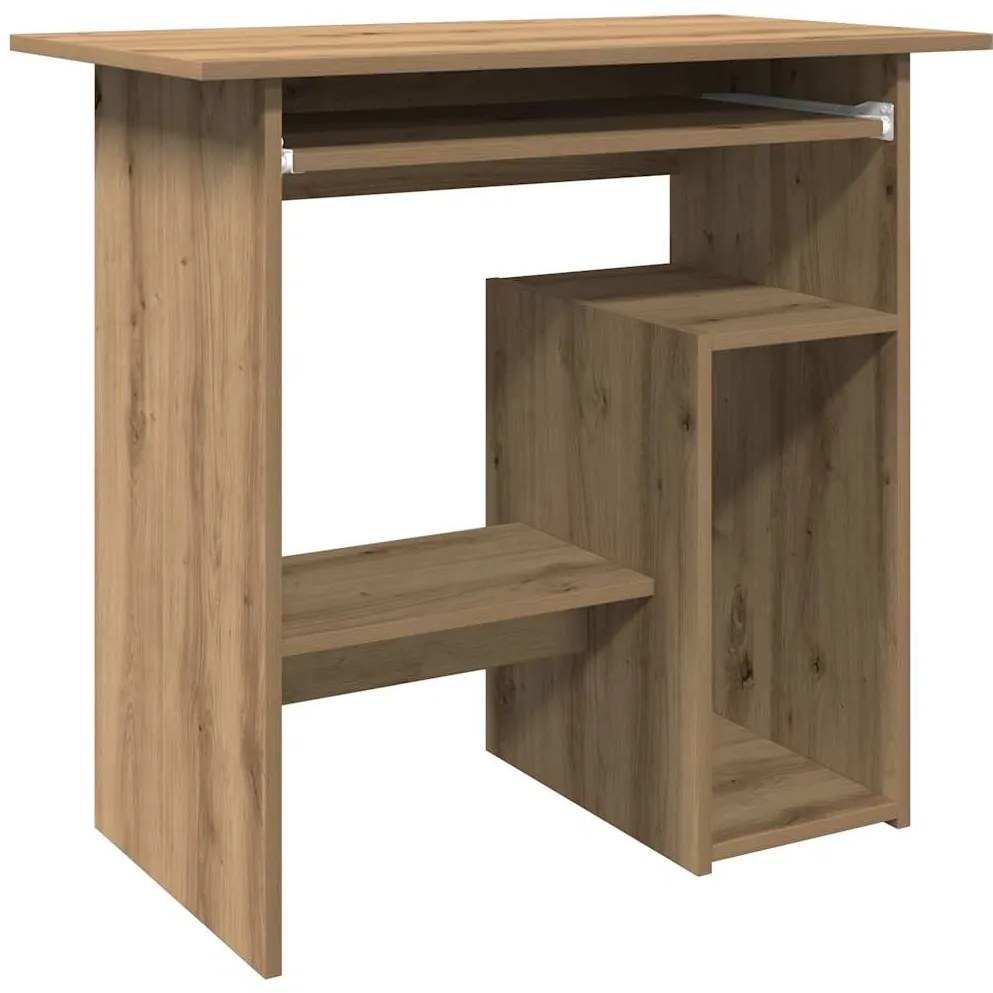 855995 vidaXL Бюро, дъб артизан, 80x45x74 см, инженерно дърво