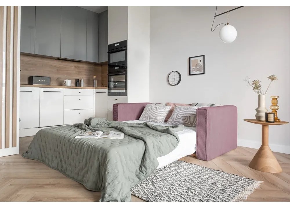 Розов разтегателен диван 168 cm Lucky Lucy - Miuform