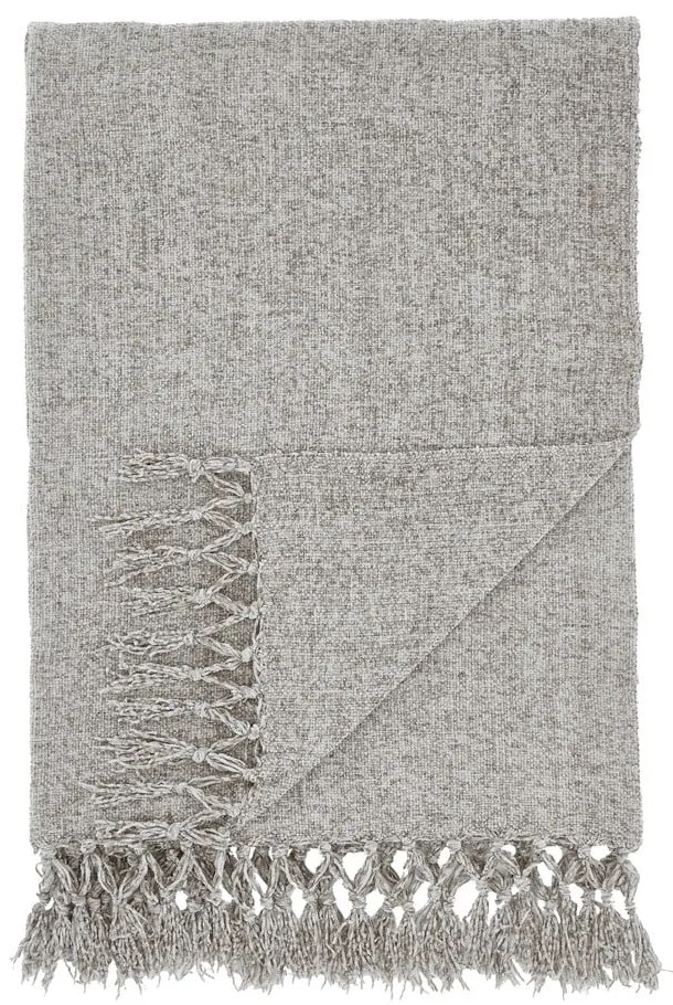 Сиво одеяло от шенил 130x170 cm Wilson – Catherine Lansfield