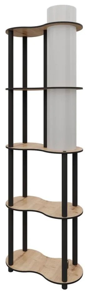 Подова лампа с рафтове NOTO 1xE27/40W/230V бежова/черна