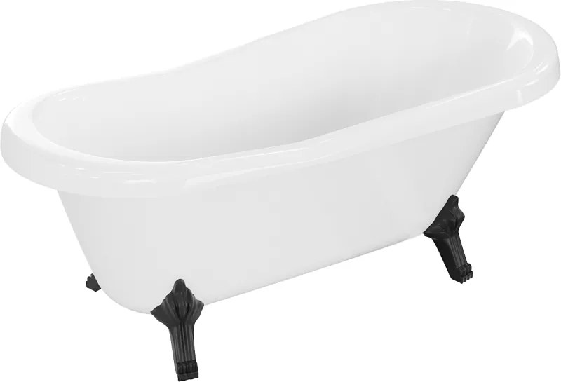 Mexen Retro Свободностояща вана 150 x 73 см, бяла, черни крака - 53251507300-70