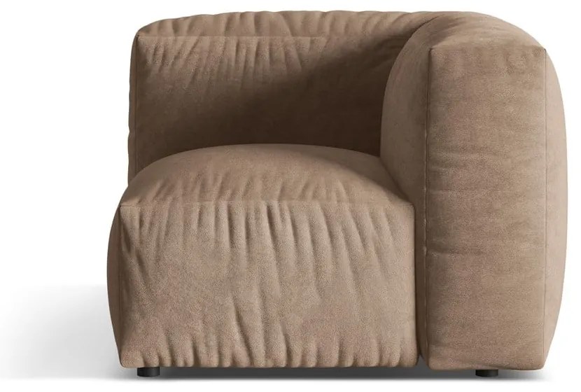 Светлокафяв кадифен модул за диван (променлив) Martina – Micadoni