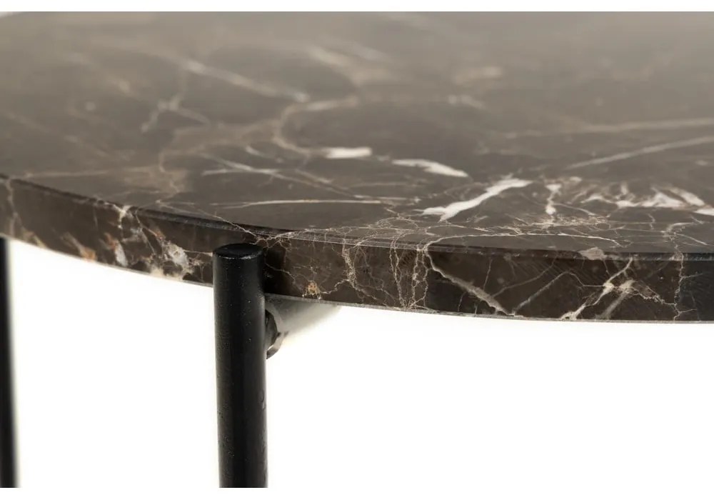 Кръгла странична масичка с мраморна плоча ø 42 cm Avila – Actona