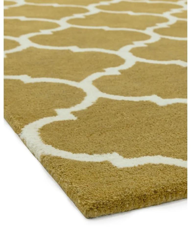 Ръчно изработен вълнен килим в цвят жълта охра 200x290 cm Albany – Asiatic Carpets