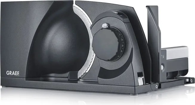 Уред за рязане - слайсер Graef MYtiny MT1006EU, 170W, 17 см, 0-15 мм, Детска защита, Сгъваем, Антрацит