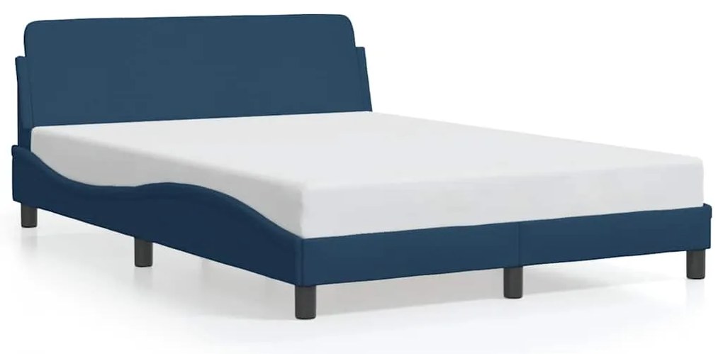 373151 vidaXL Рамка за легло с табла Dover, синя, 120x200 см плат