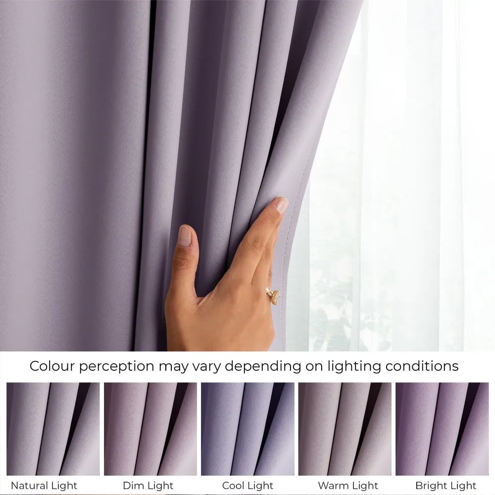Затъмняващо термо перде сиво-розово 140x270 cm Pleat – Restilo
