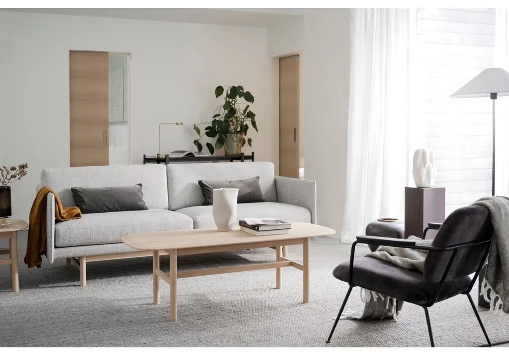 Светлосив вълнен килим 340x240 cm Auckland - Rowico