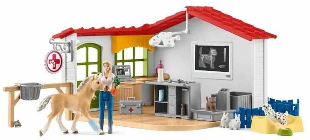 Playset Schleich Veterinarian practice with pets