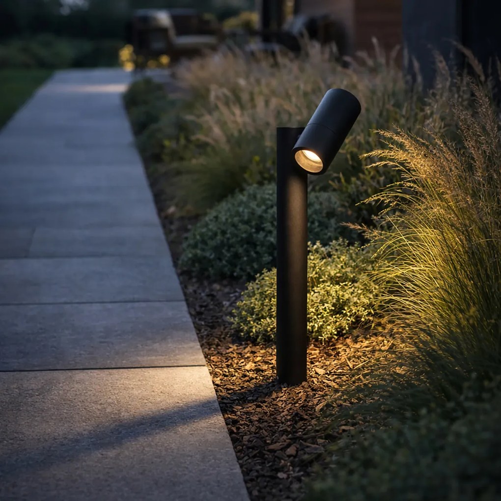 Стойка за външна лампа черен 50 см регулируема - Duo