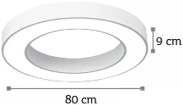 Плафон InLight 6171-White-Диаметър: 80 cm