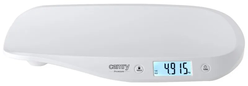 Бебешка везна Camry CR 8185, До 20 кг, LCD дисплей, Функция HOLD, ТАРА, Автоматично изключване, Бял