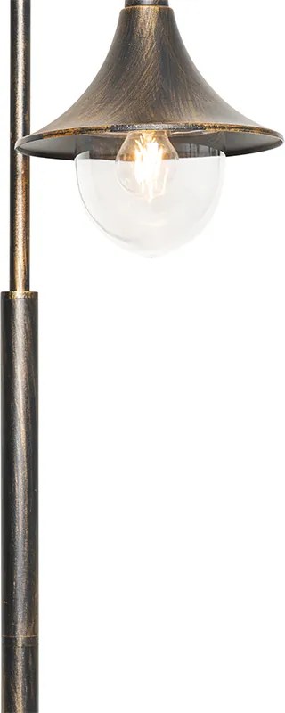 Класически външен фенер антично злато 125 см IP44 - Daphne