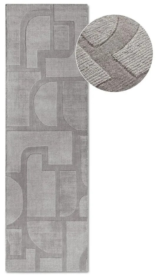 Сива ръчно изработена вълнена пътека 80x250 cm Alexis – Villeroy&amp;Boch