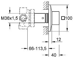 Exterior part distributor Grohe Allure Brilliant 5 directions