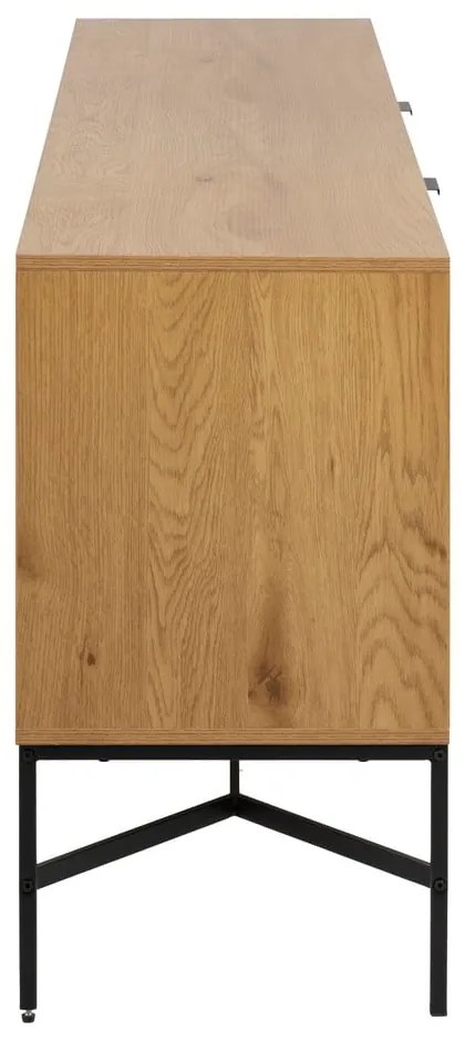 Нисък скрин от дъбов декор в естествен цвят 180x70 cm Jaipur – Actona