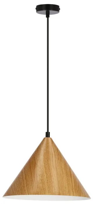 Кафява висяща лампа със стъклен абажур ø 25 cm Dunca - Candellux Lighting