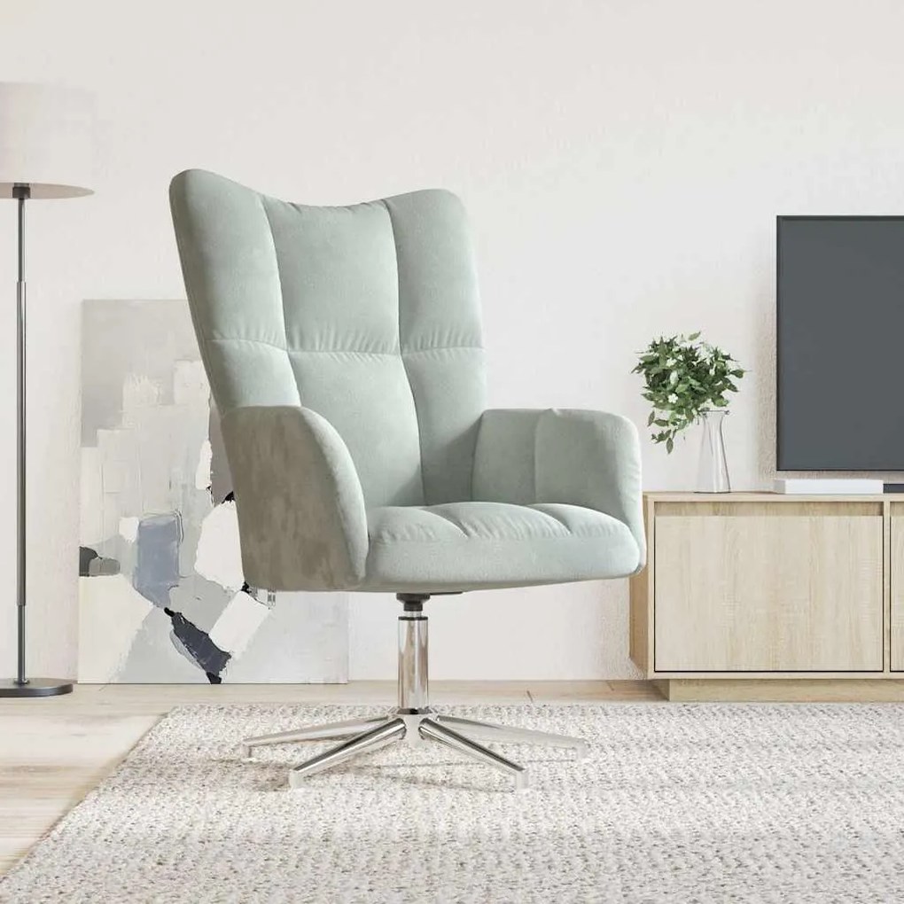 Sonata H Релакс стол, светлосив, кадифе