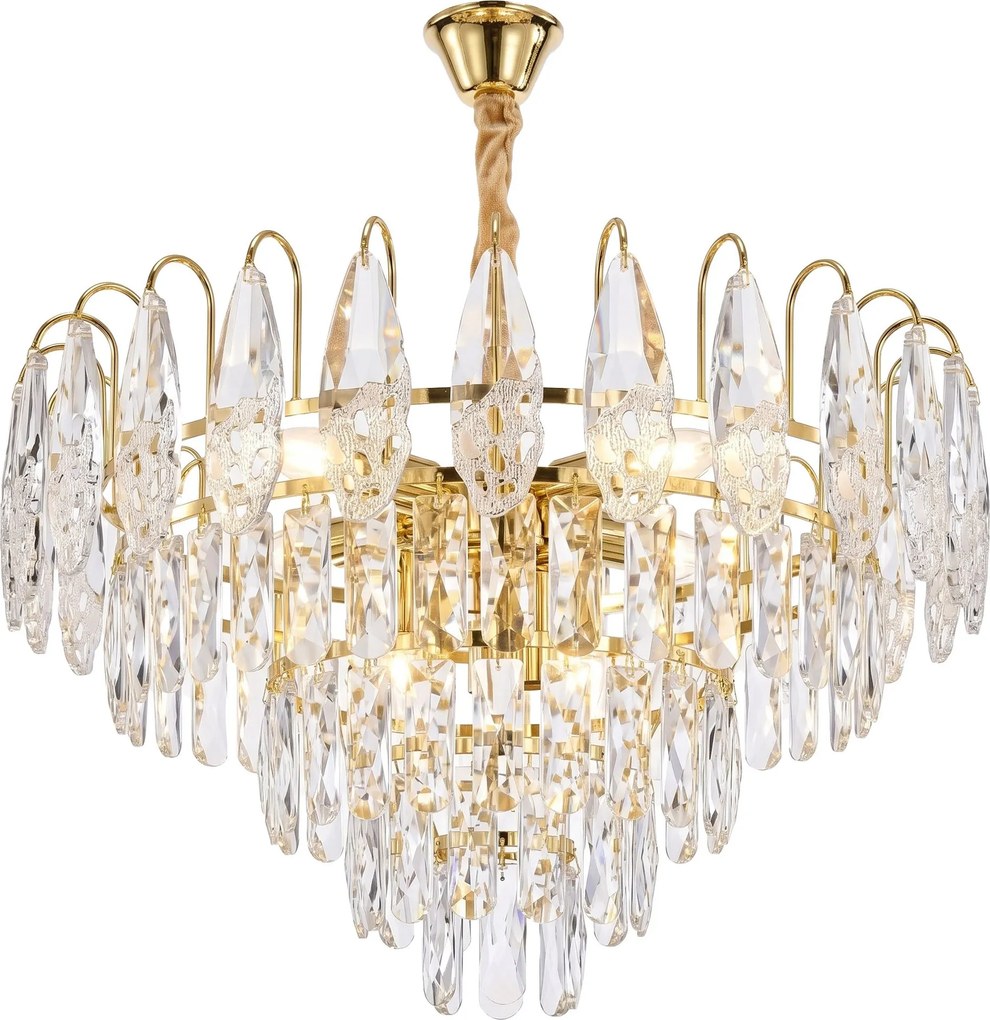 Кристална висяща лампа SWE080-CP 50cm GOLD