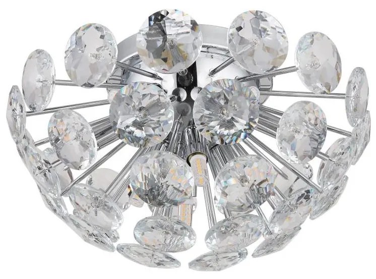 Globo 16047DC - Плафон VIRINA 10xG9/7W/230V лъскав хром Ø 39 см