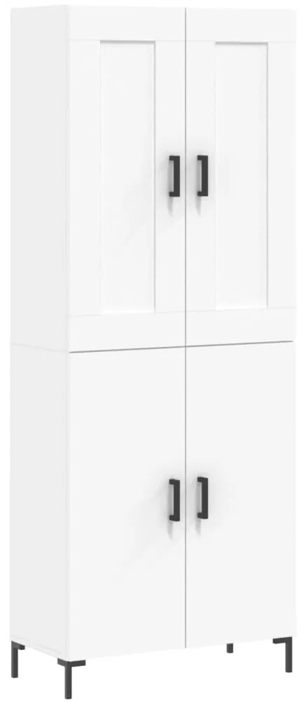 3199553 vidaXL Висок шкаф, бял, 69,5x34x180 см, инженерно дърво