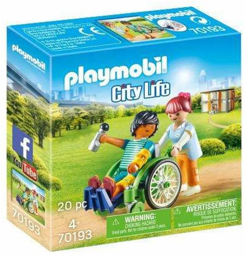 Playset Playmobil City Life Patient in Wheelchair 20 Части