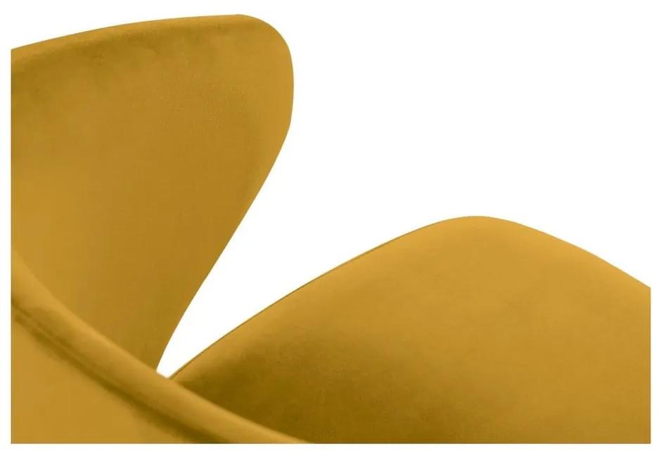 Жълт трапезен стол с кадифена тапицерия Nemesis - Windsor &amp; Co Sofas