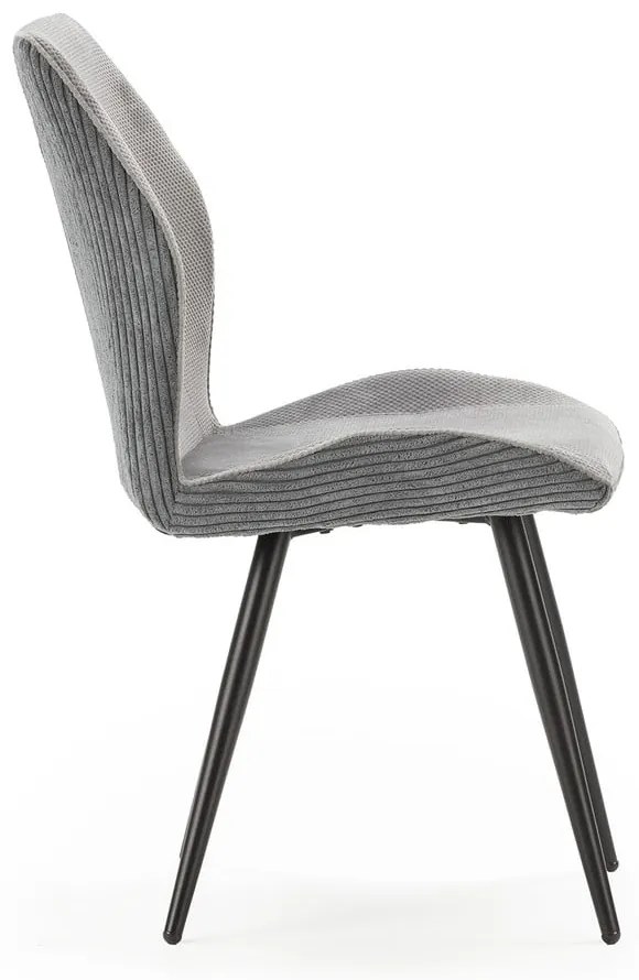 Светлосиви велурени трапезни столове в комплект 2 бр. Adaya – Marckeric