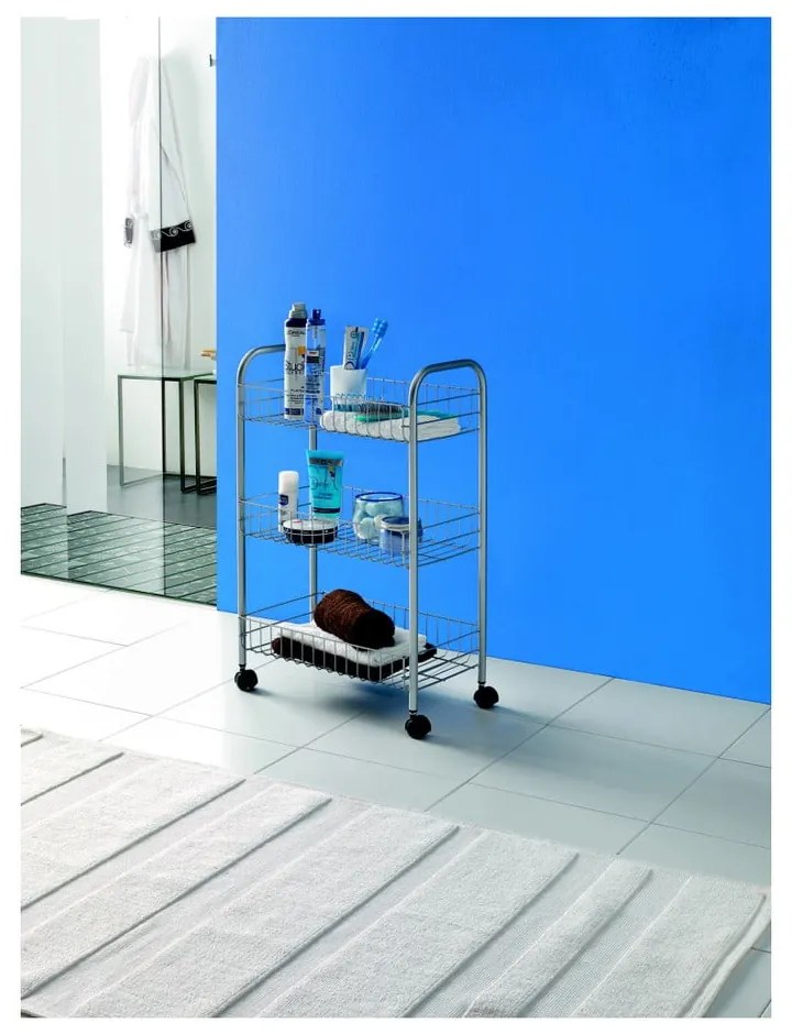 Мобилна стойка с 3 рафта Lugano - Metaltex