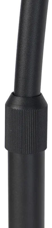 Аркова лампа черна кадифена абажур синя със злато 50 см - XXL