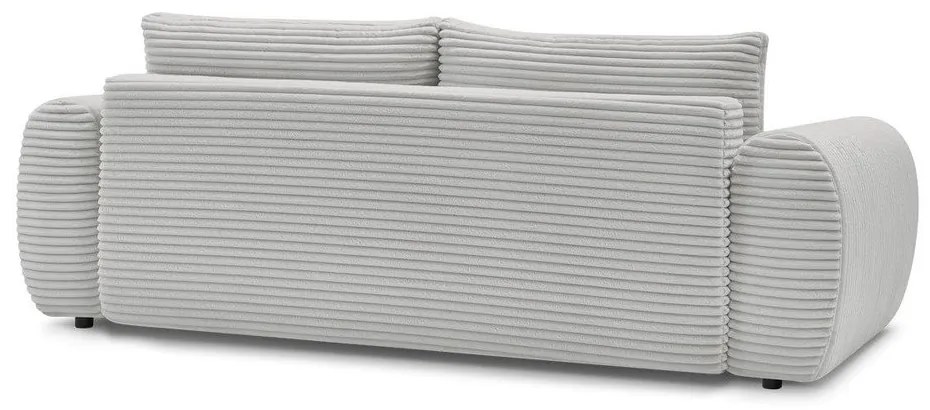 Светлосив разтегателен диван от рипсено кадифе 257 cm Lucien – Bobochic Paris