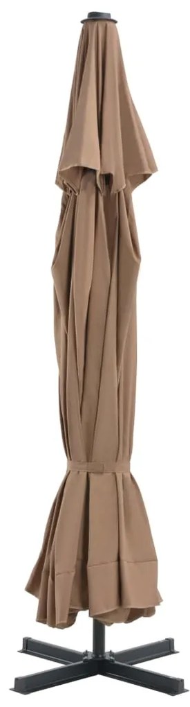 Градински чадър с преносима основа Bassett, таупе