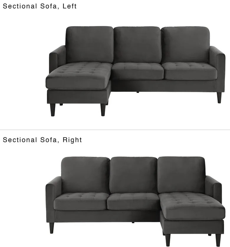 Сив ъглов диван Strummer - CosmoLiving by Cosmopolitan