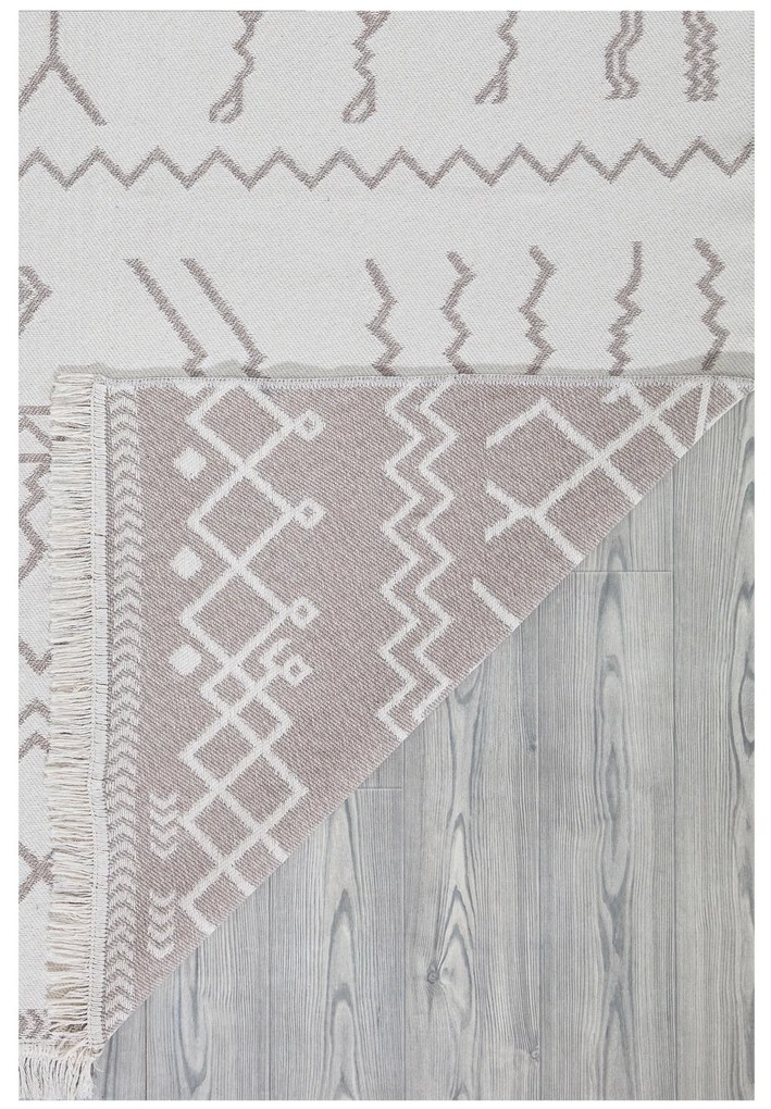 Килим за антре (80 x 300) 23001A - Бяло, Бежово Бяло
Бежово