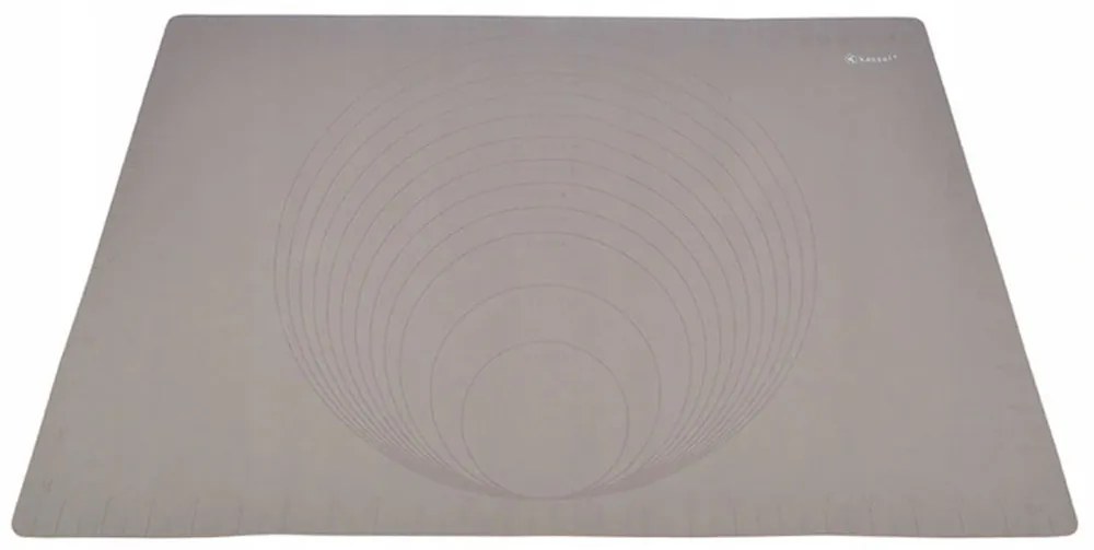 Комплект подложка за месене, точене, печене и точилка Kassel K 93708, 2 части, Силикон и дърво, Сив