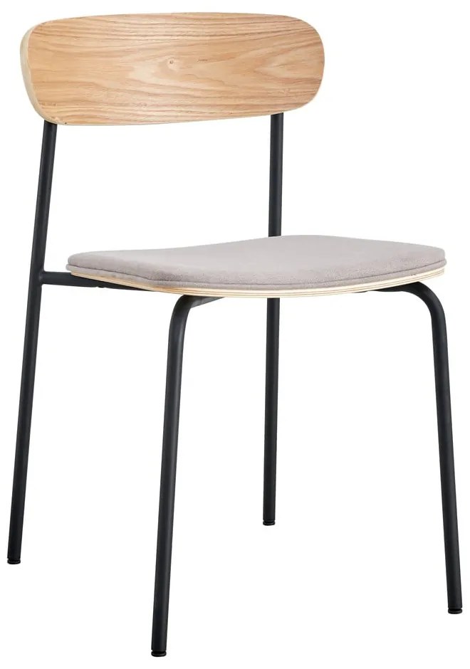 Черни/кафяво-сиви трапезни столове в комплект 2 бр. Adriana – Marckeric