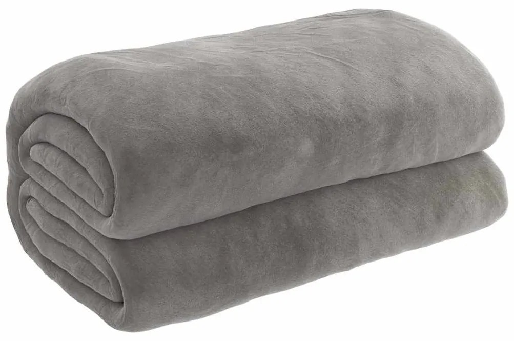 350833 vidaXL Утежнено одеяло с плик, сиво, 200x200 см, 13 кг, плат