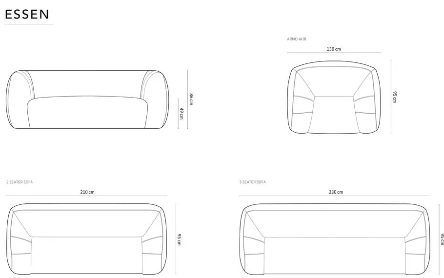 Светлосин фотьойл от плат букле Essen - Cosmopolitan Design