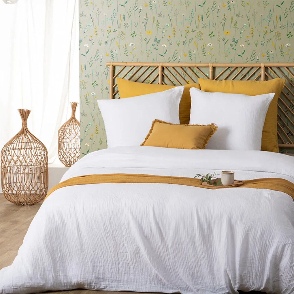 Спално бельо atmosphera Origines, 240x220 cm, Памук с ефект лен - Зелен