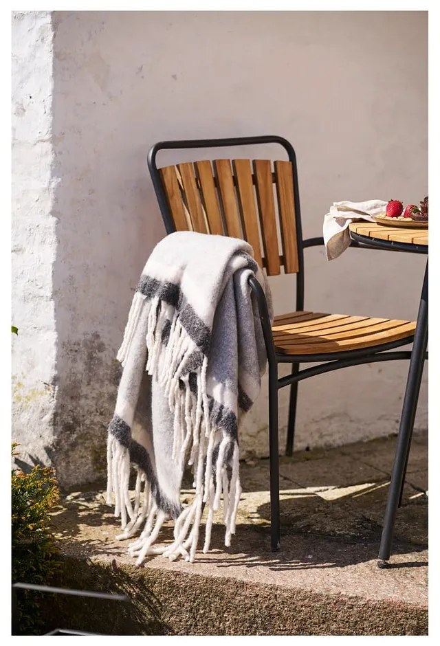 Сиво одеяло със смес от вълна 130x170 cm Carmel – House Nordic