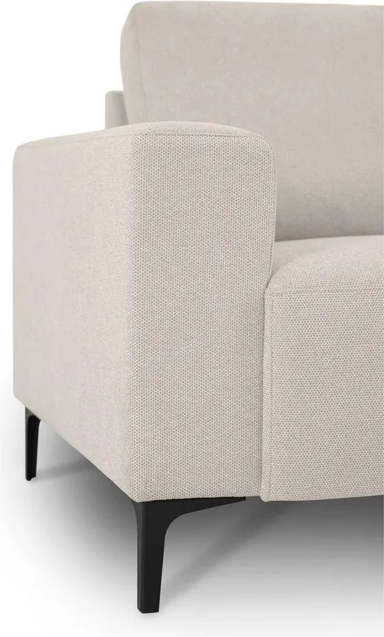 Бежов шенилов ъглов диван (десен ъгъл/L форма) Fabian – Scandic