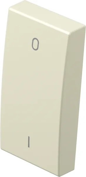 TEM Лицев панел двуполюсен ключ 1М и символ "1-0", цвят Крем гланц, Modul  - TM15IW