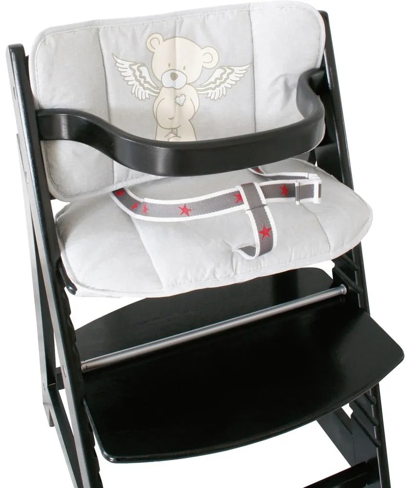 Сива подложка за детски стол за хранене Heartbreakerbär – Roba