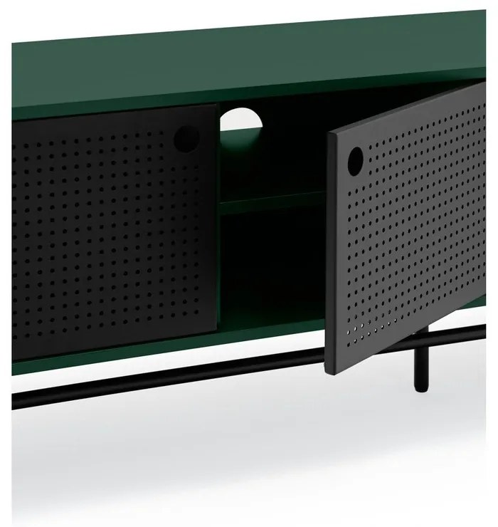 Черно-зелена маса за телевизор Punto - Teulat