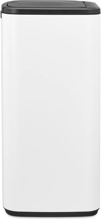 Бяло стоманено кошче за боклук отваряне с докосване 30 l Bo Touch – Brabantia