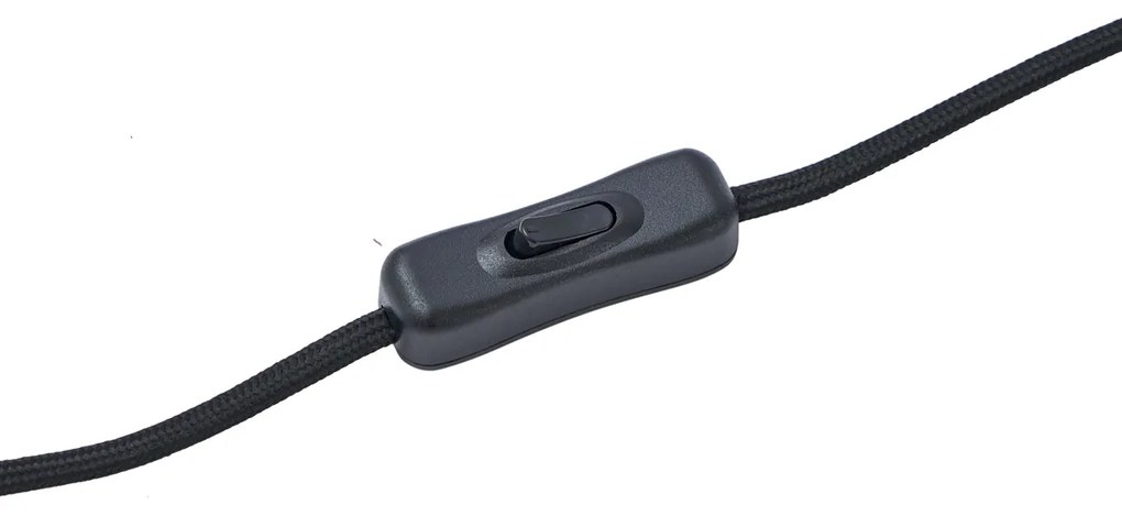 Дизайнерска настолна лампа черна с димно стъкло - Mochi