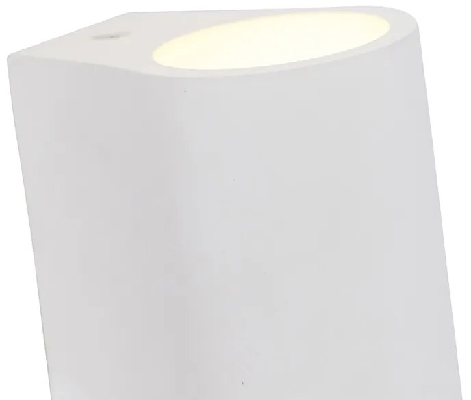 Модерна стенна лампа бяла със светлинен ефект - Tubo