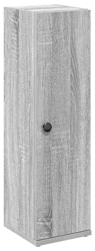 858520 vidaXL Шкаф за баня с държач за ролки, сив сонома, 20,5x22x72 см